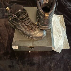 Jordan Black and Gold Sneakers